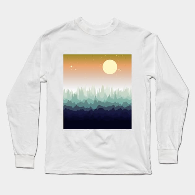 Calm landscape. Long Sleeve T-Shirt by Liam Warr